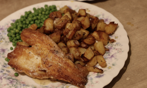 fish and potatoes